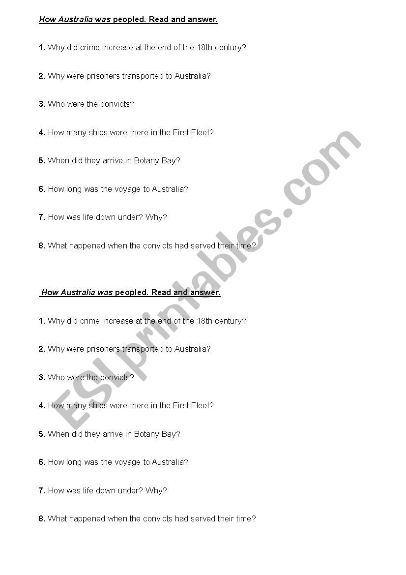 What do you know about Australia?Australia