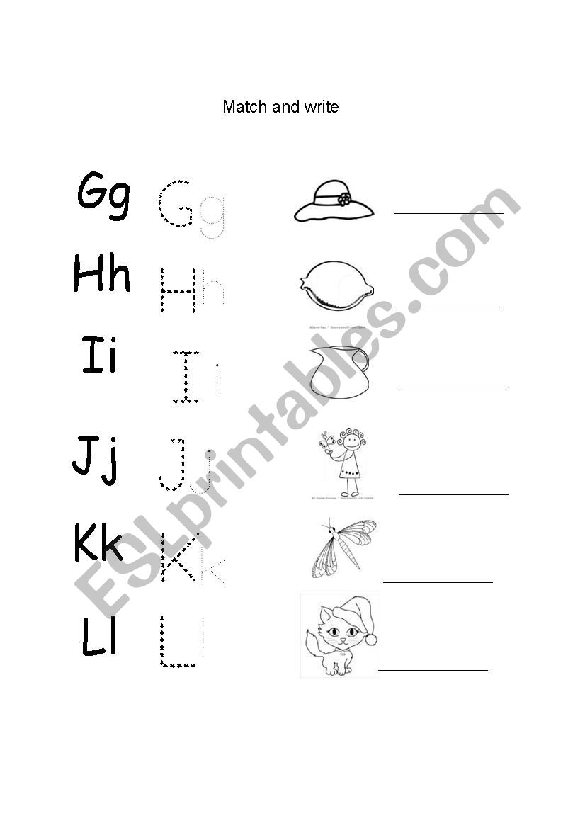 alphabet worksheet