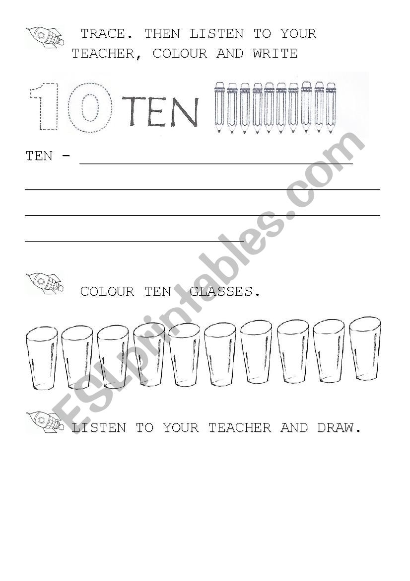 number 10 worksheet