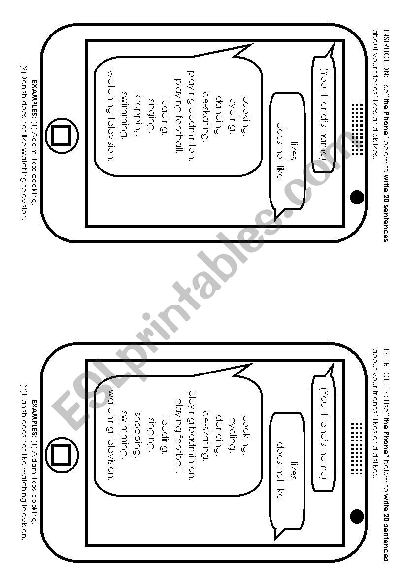 The Phone (Hobby) worksheet