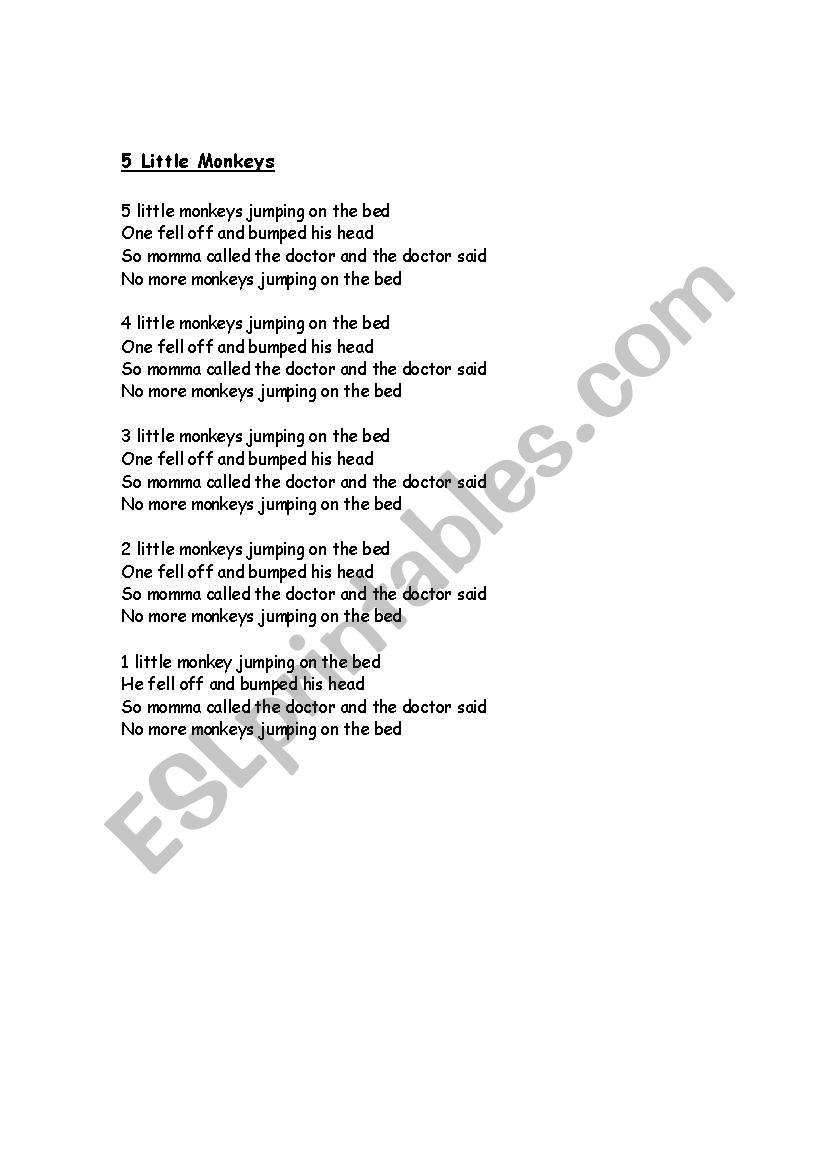 Animal Songs lyrics worksheet