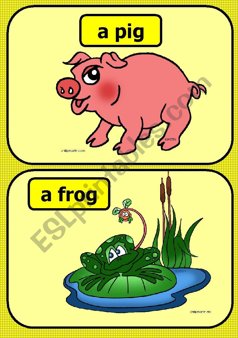 Farm animals flashcards PRAT 1