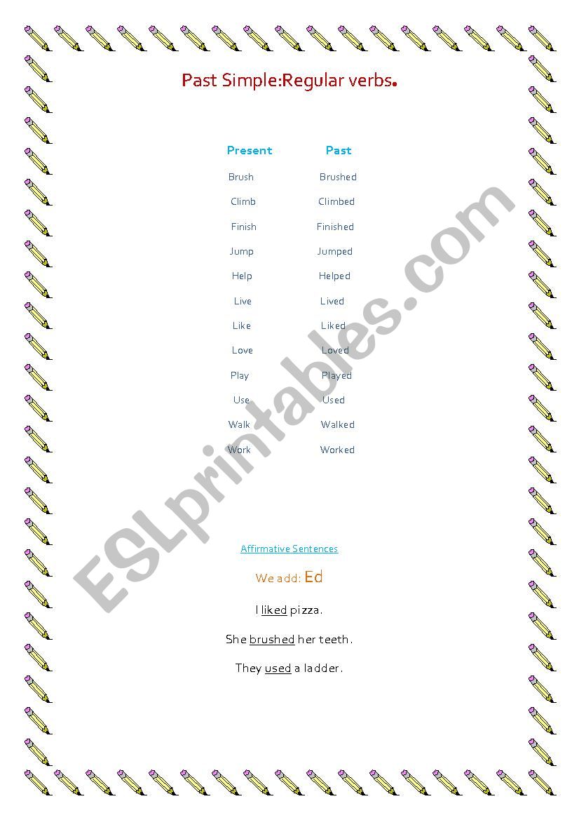 Past simple worksheet worksheet