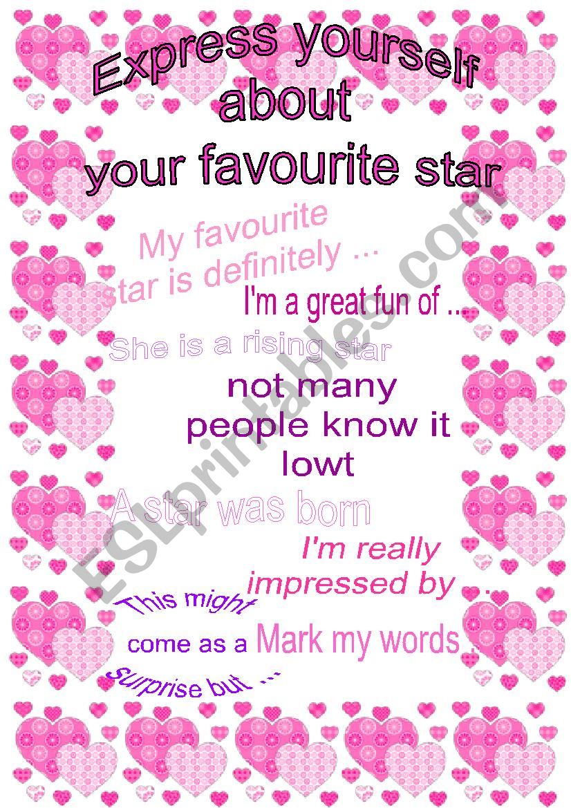 Express yourself about your favourite star