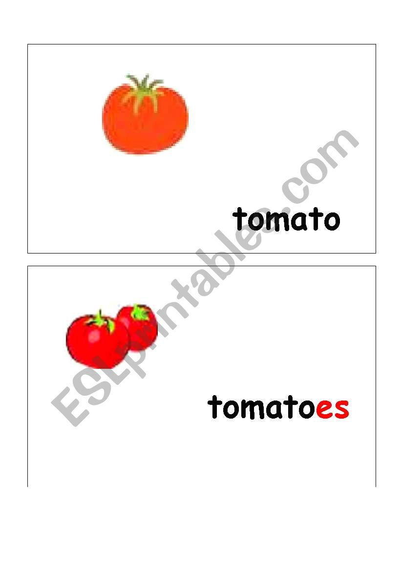 tomato plural worksheet