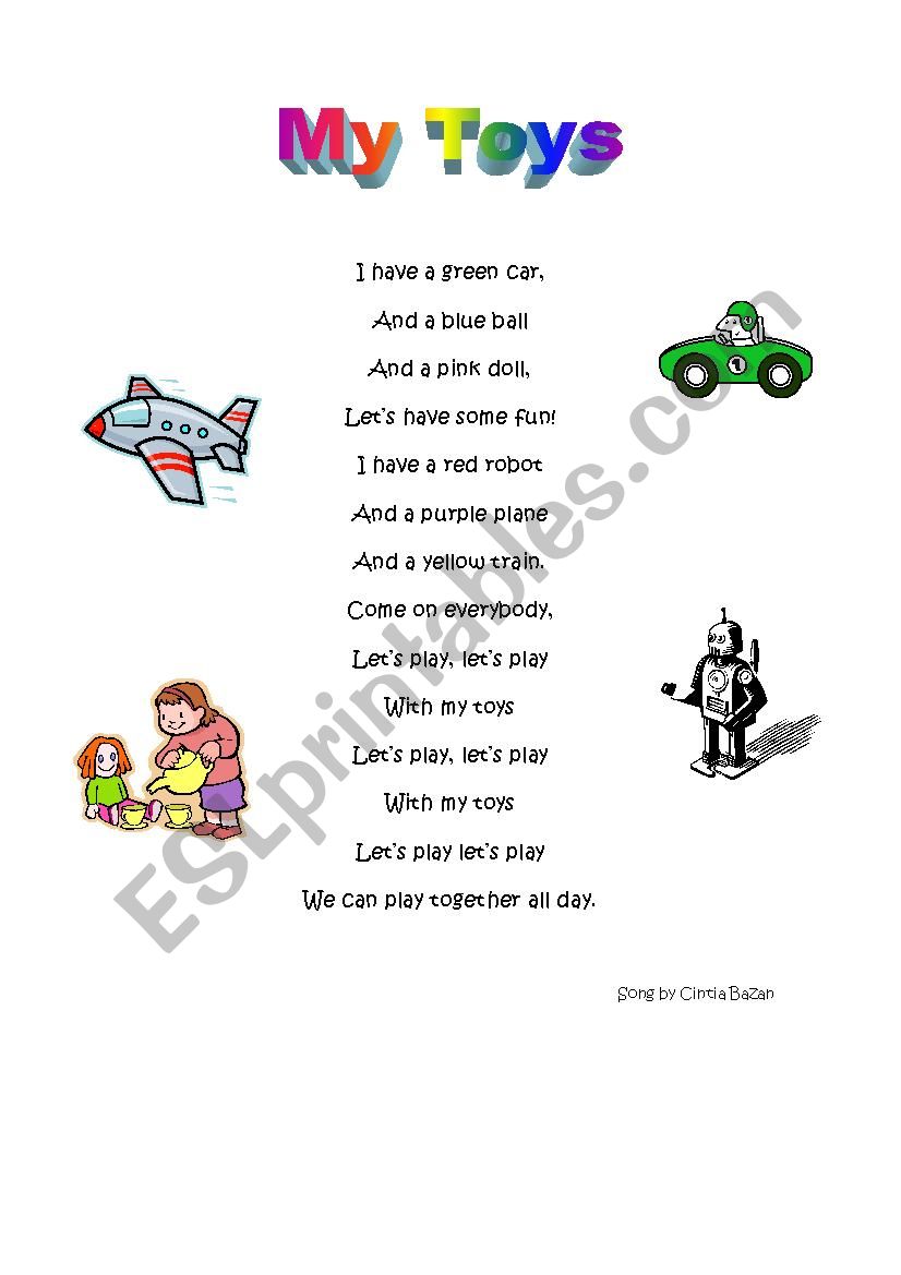 My toys worksheet