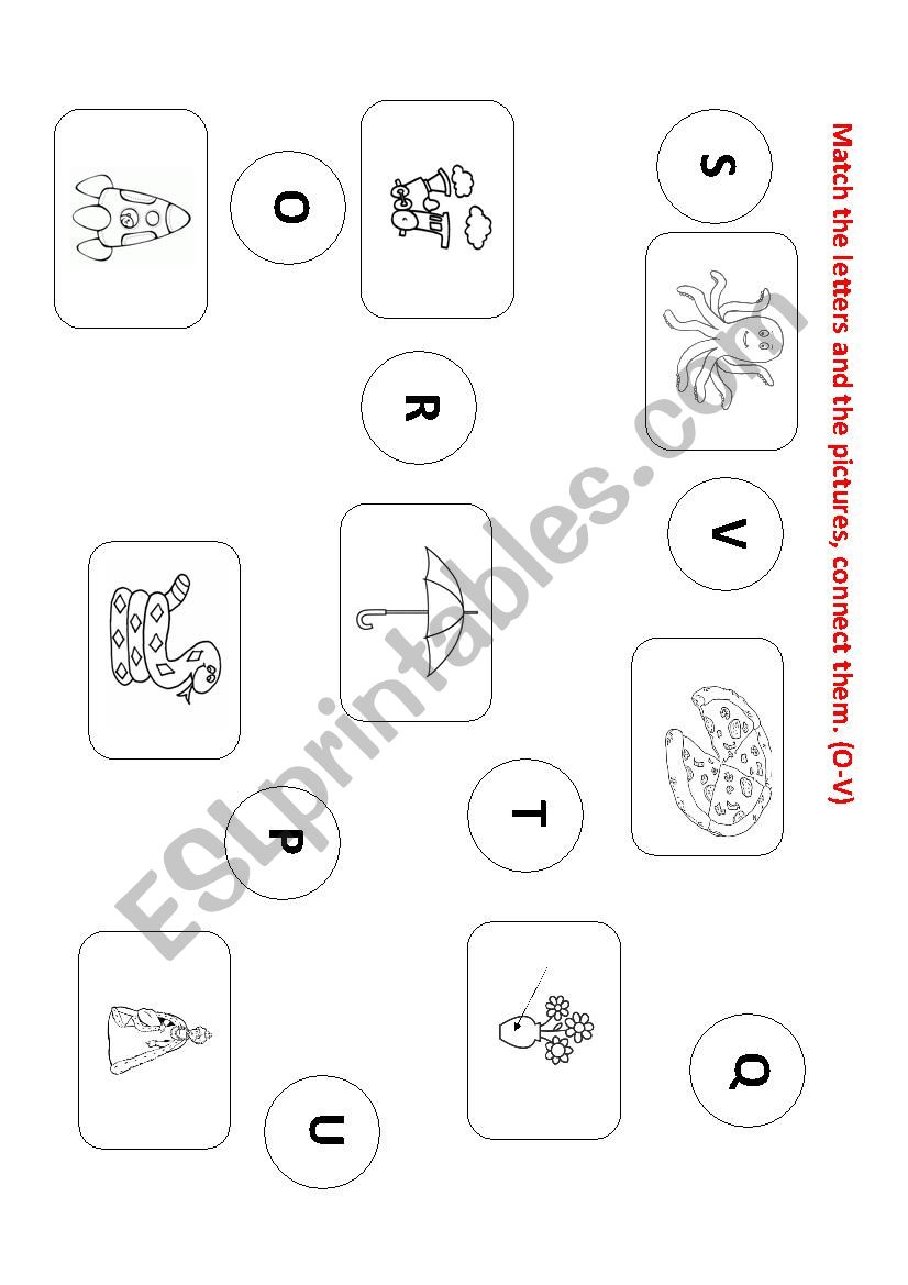 ABC (letters from O to V) worksheet