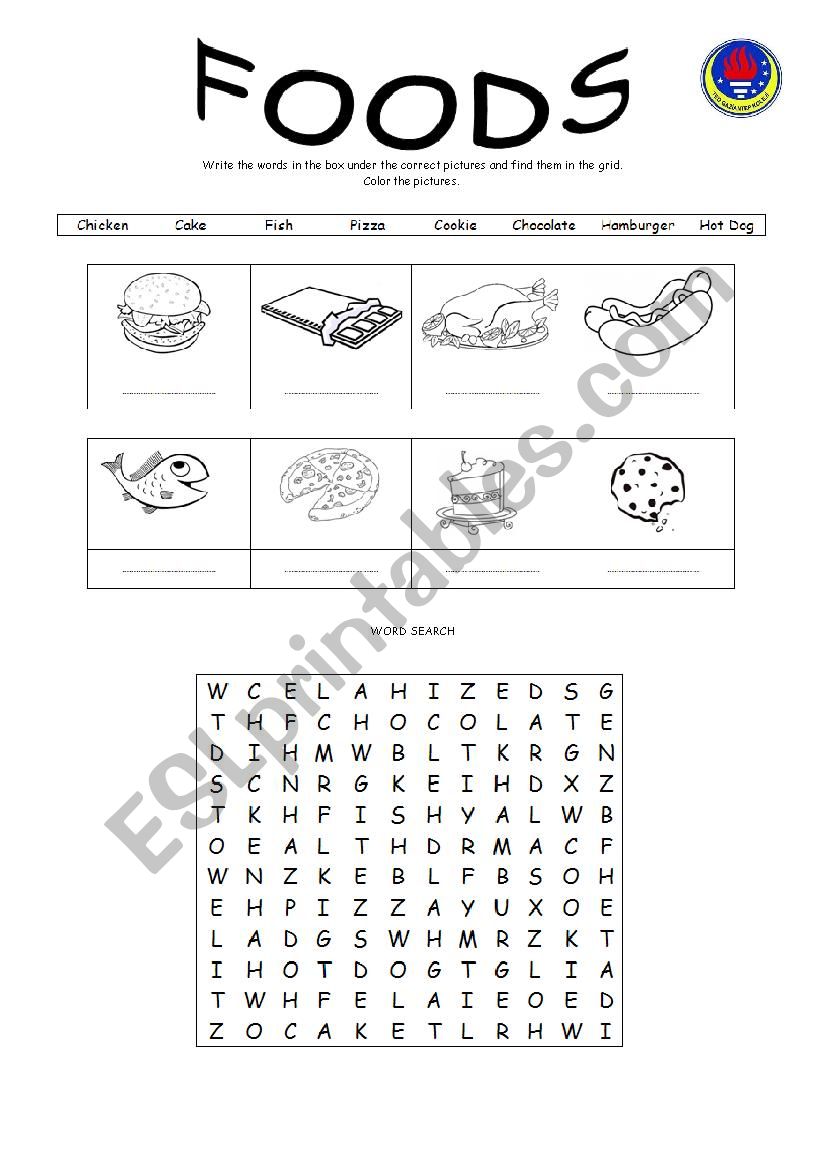 Food-3 worksheet