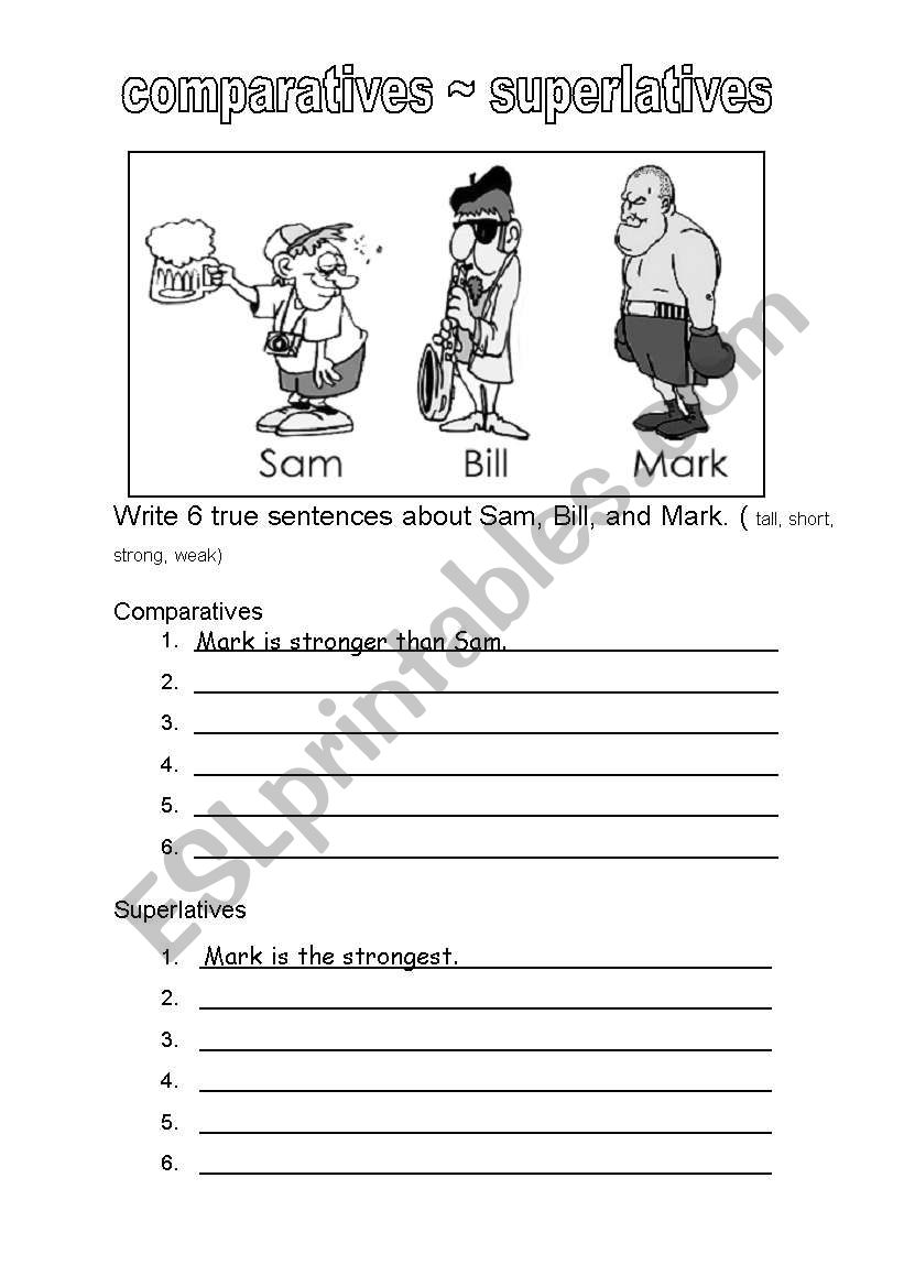 comparatives_superlatives worksheet