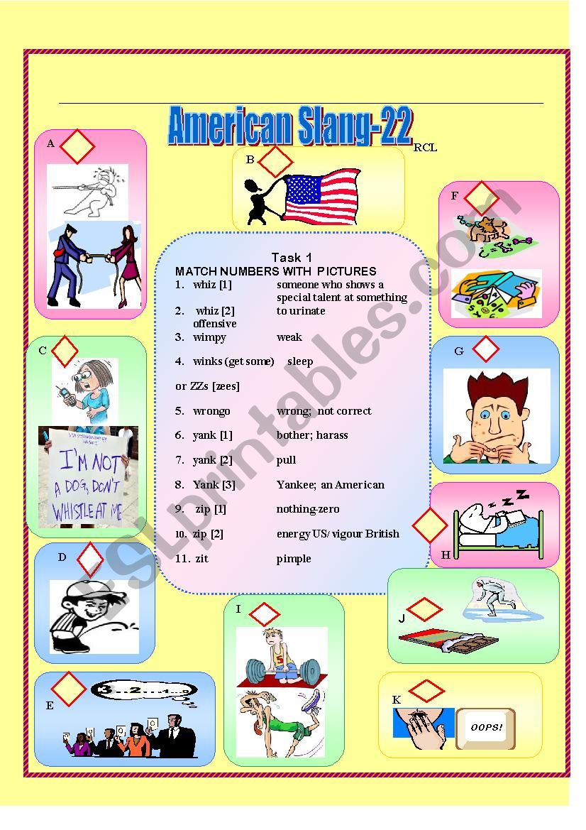American Slang-22 worksheet