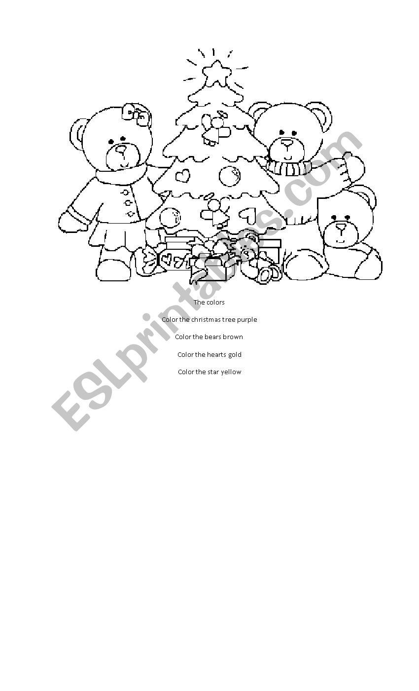 christmas colors worksheet