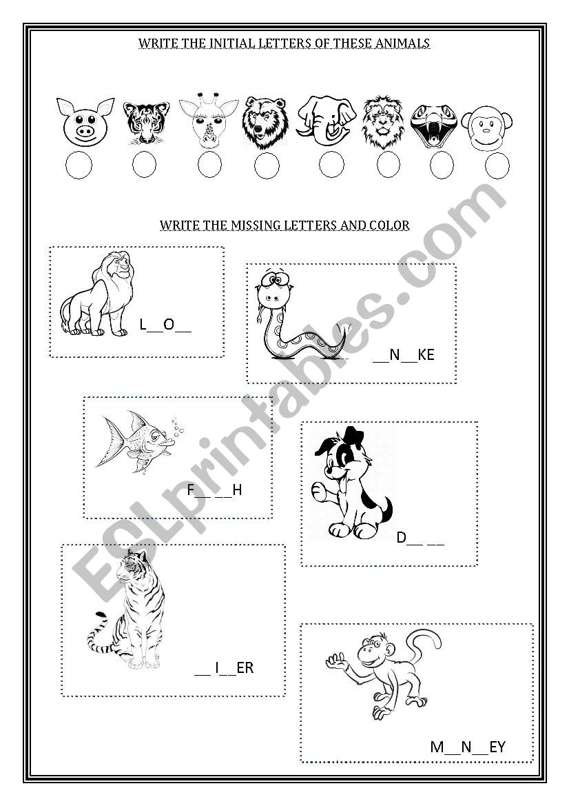Animals - Kids Activity worksheet