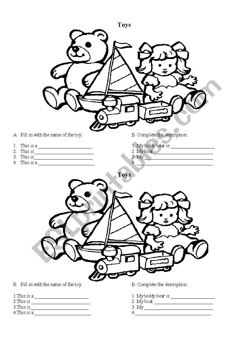 Toys - 3rd grade worksheet