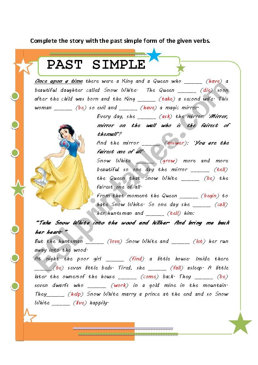 past simple worksheet