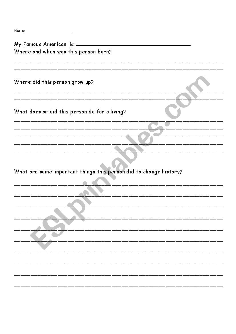 Fill-in-the-blank form for Biographies