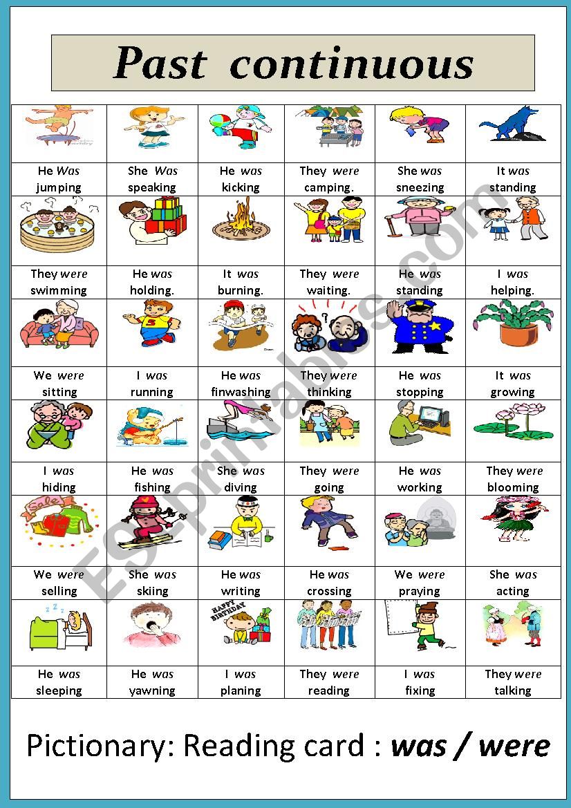 Past continuous: was / were (Tenses)