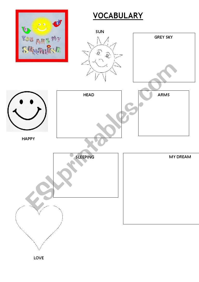 You´re my sunshine SONG - ESL worksheet by Jane Austen