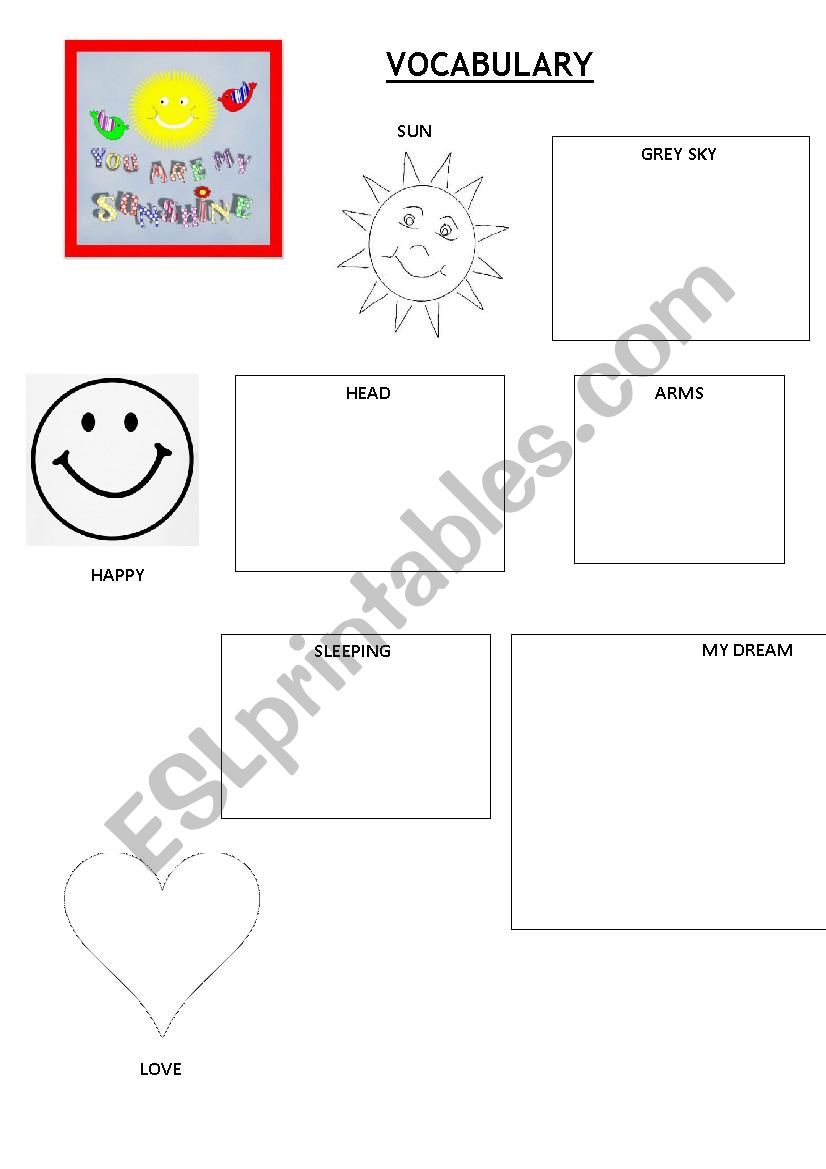 Youre my sunshine SONG worksheet