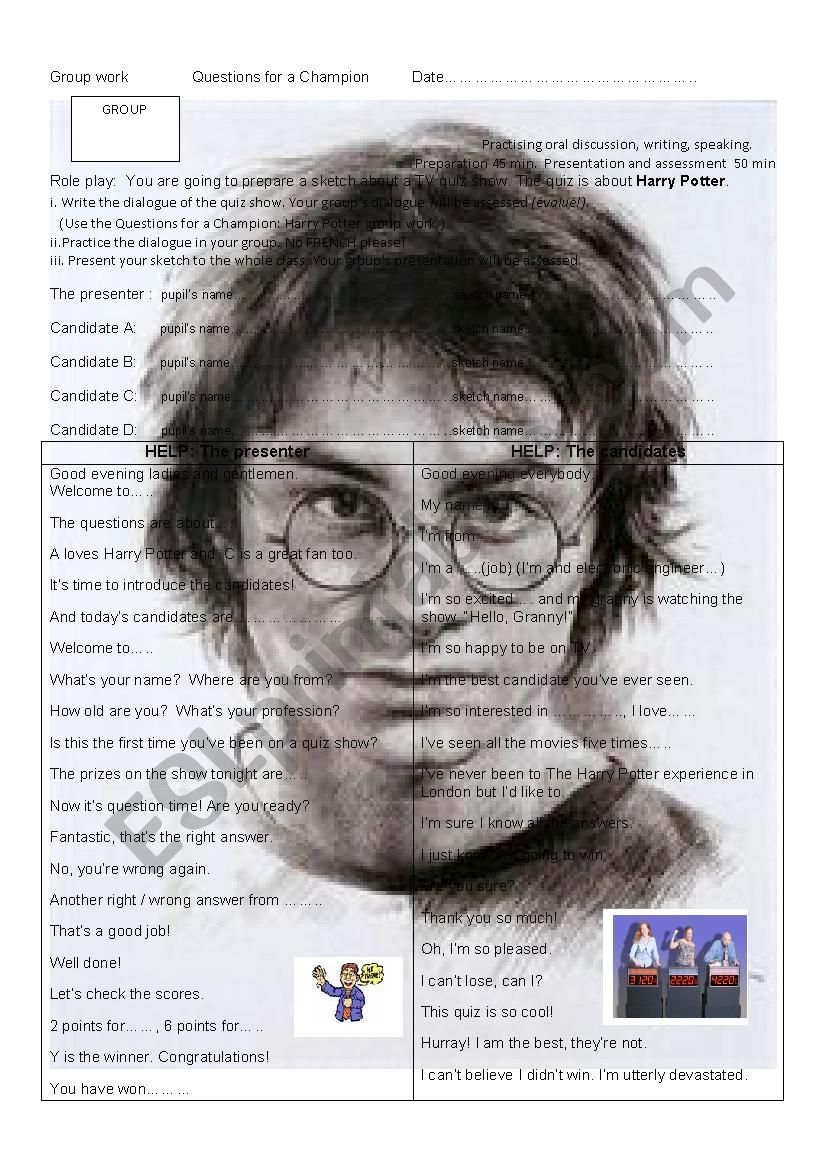 Questions for a Champion: a quiz about Harry Potter