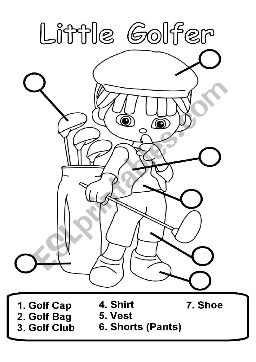 Little Golfer worksheet