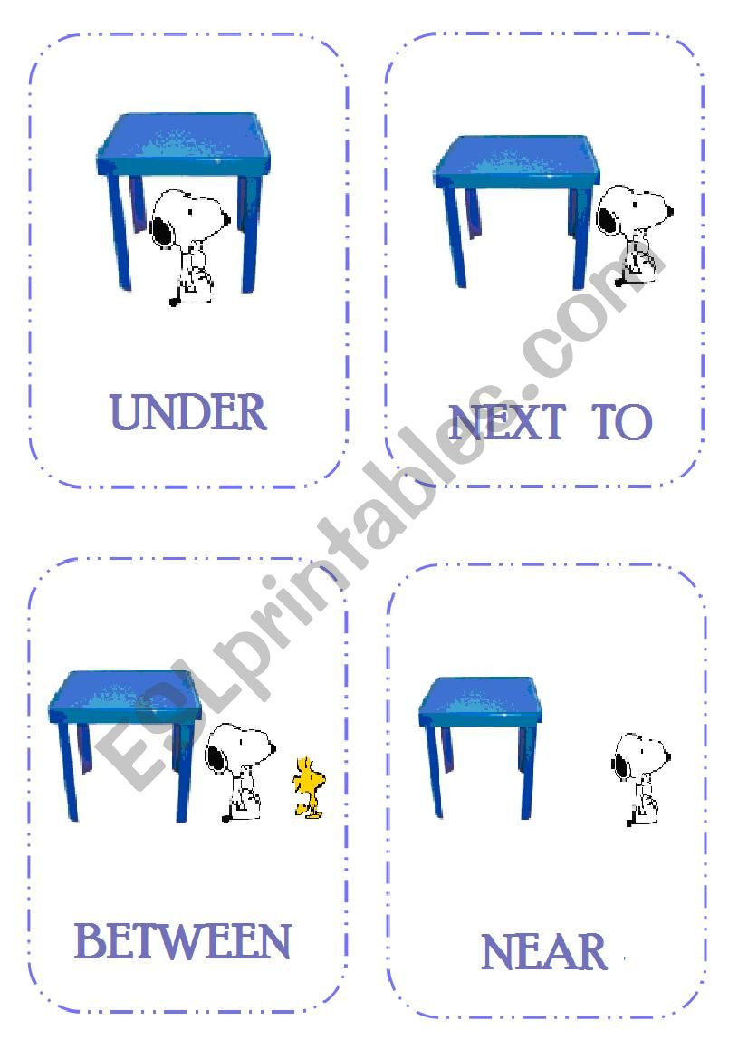 Prepositions Flashcards Esl Worksheet By Ye86