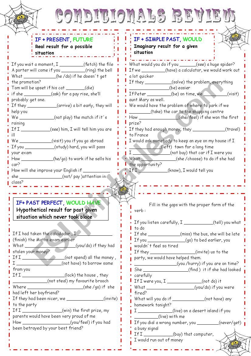 Conditionals  worksheet