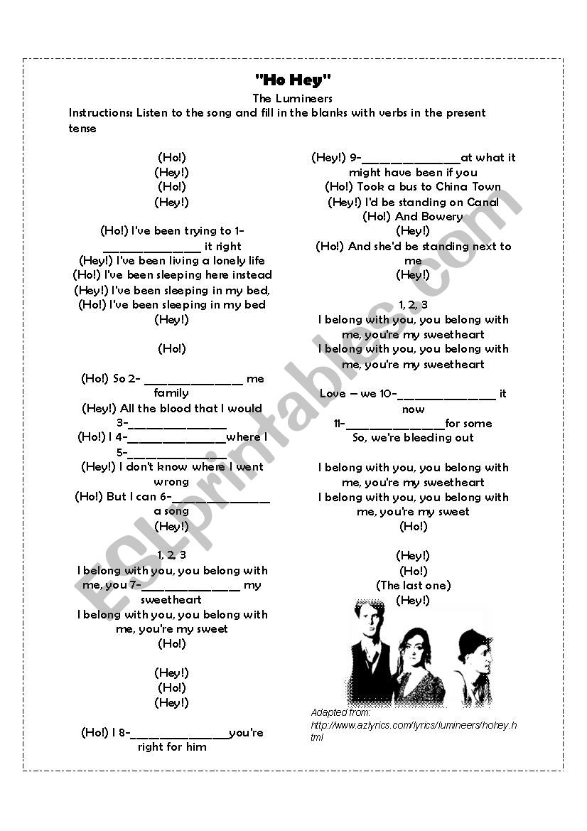 Song worksheet