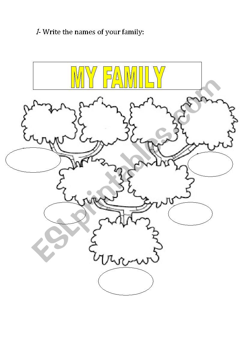 Family tree worksheet