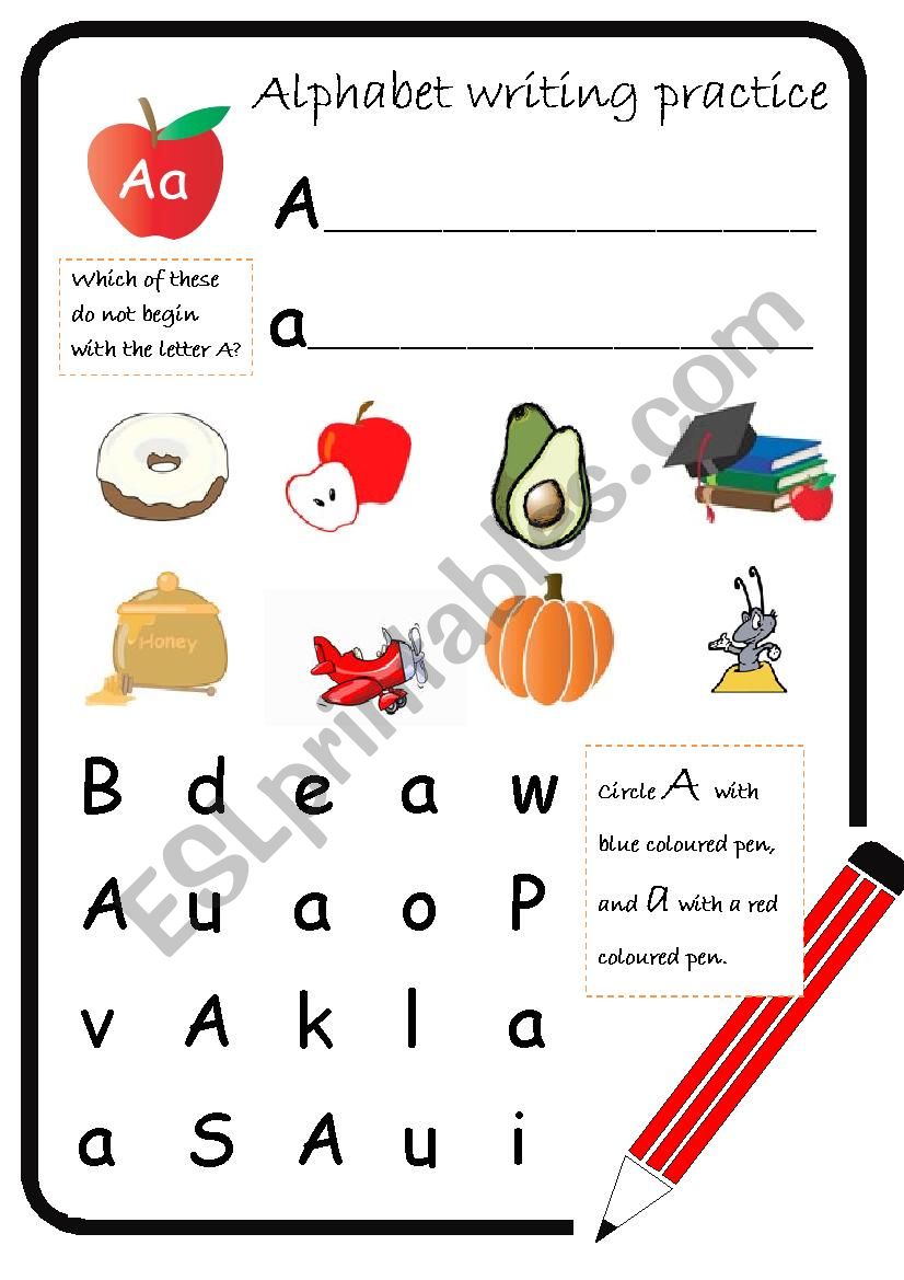 ABC writing worksheet