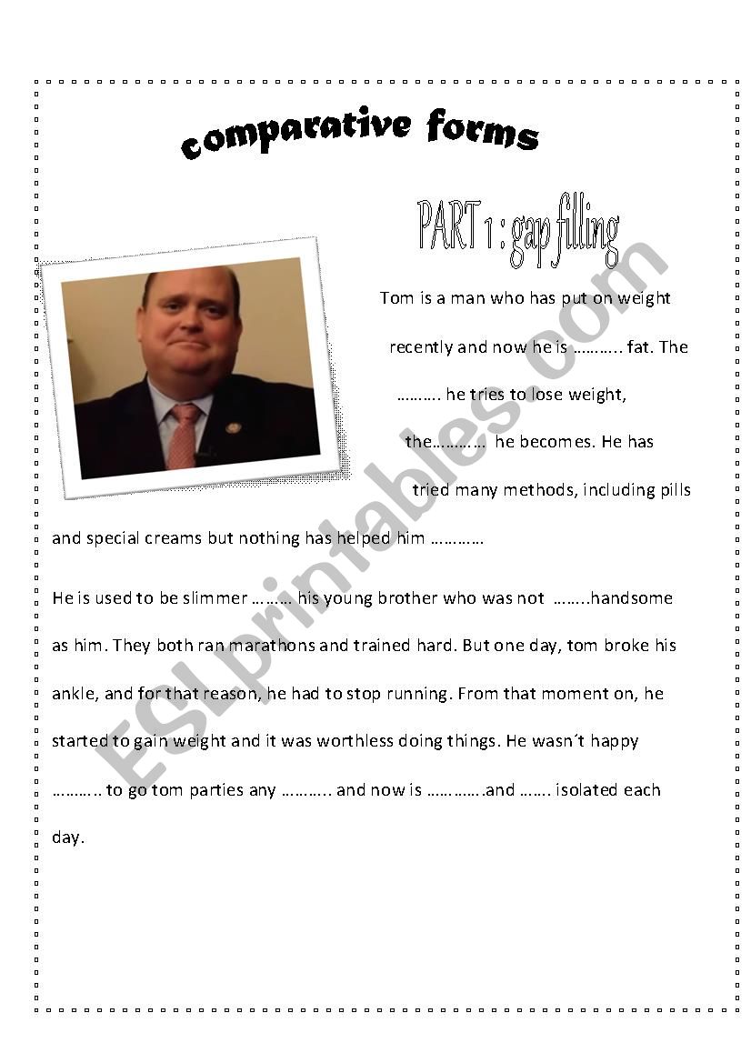 comparative formas worksheet