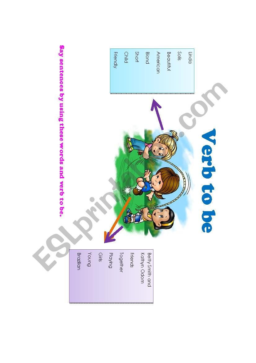 Speaking Verb to be worksheet