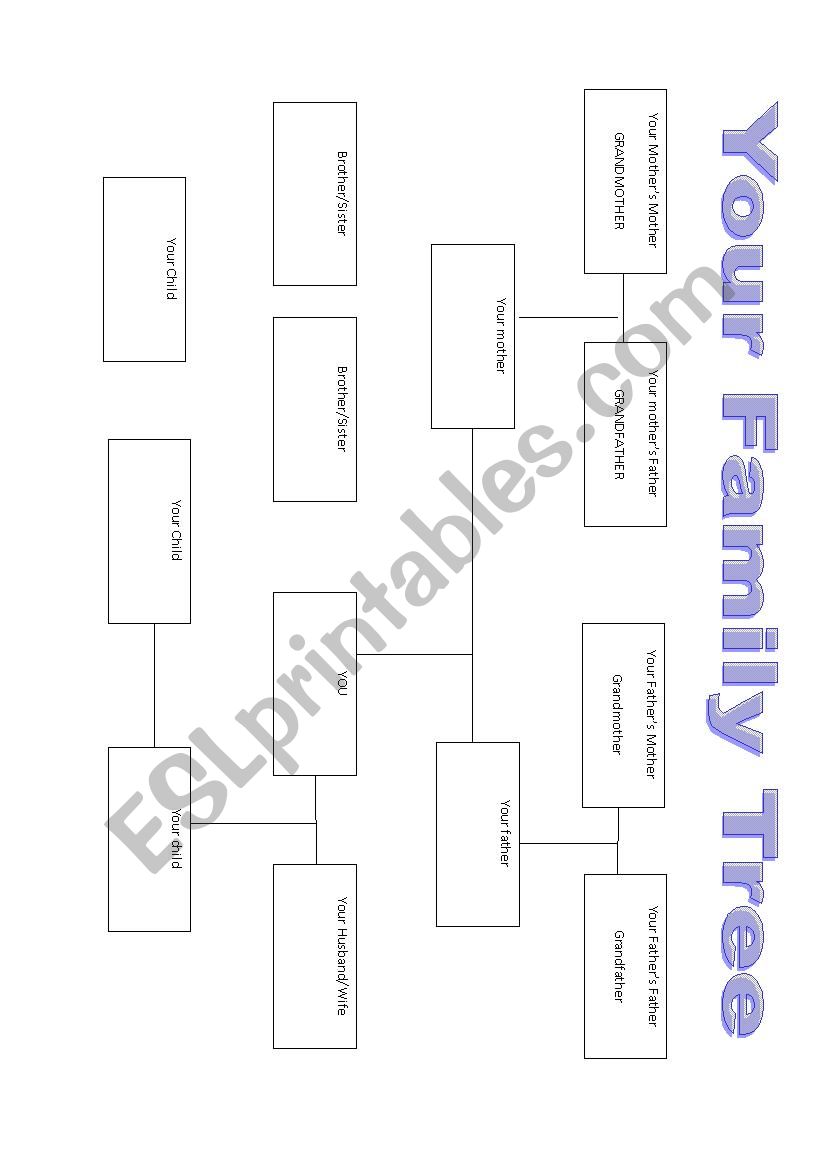 Basic Family Tree Outline worksheet