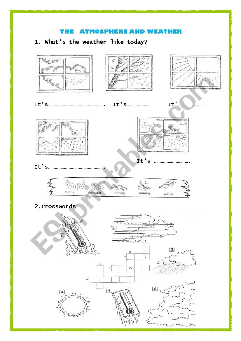 The  weather worksheet