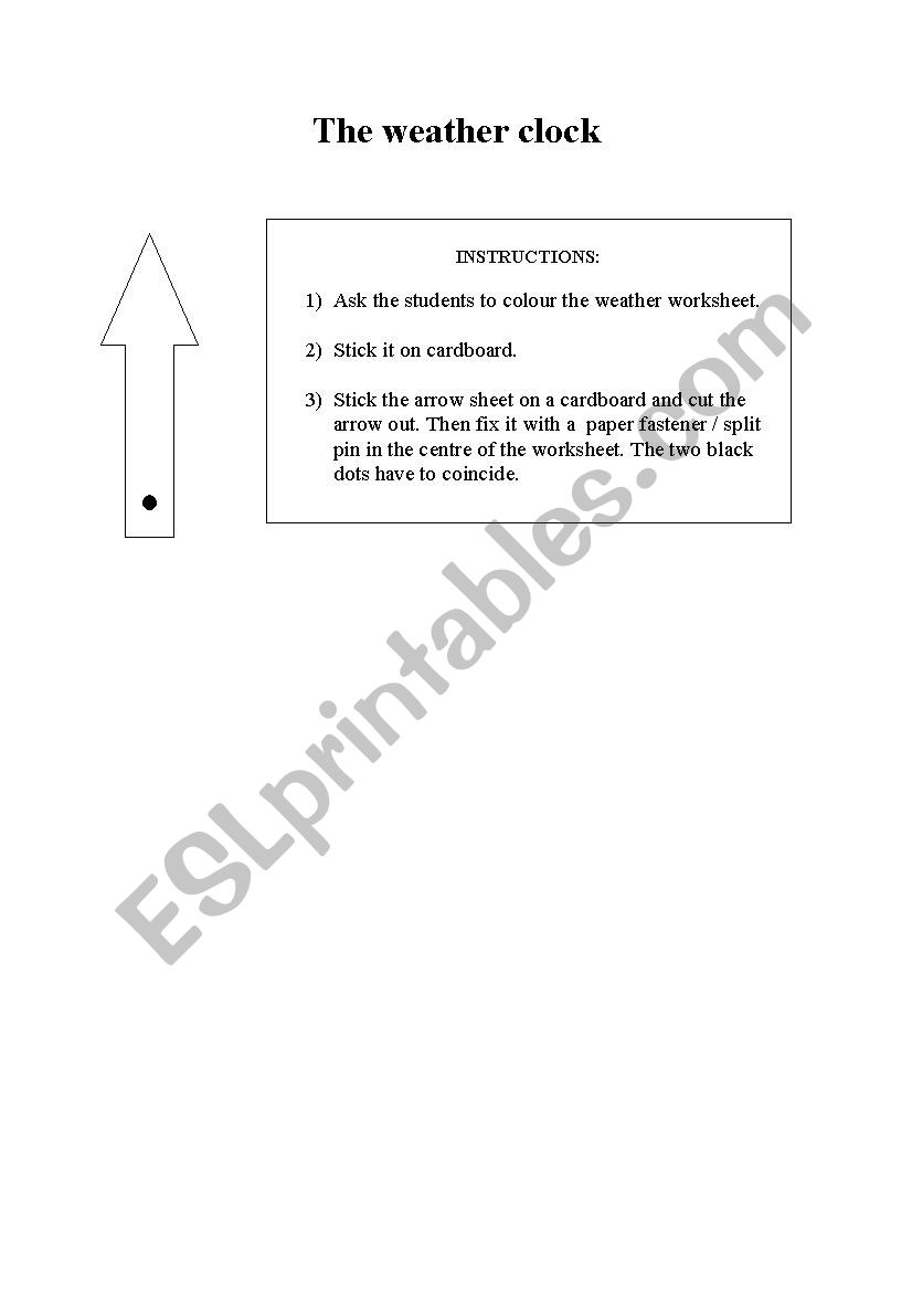 Weather clock worksheet