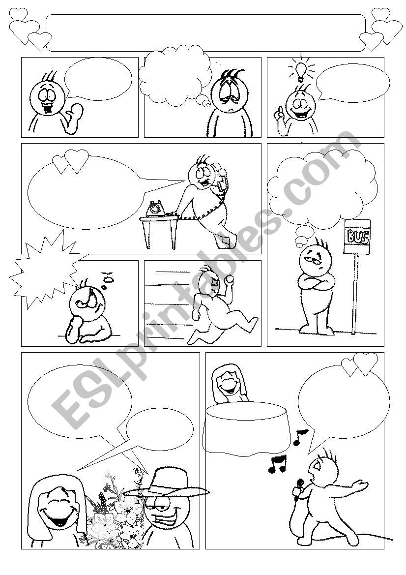 Comic templates worksheet