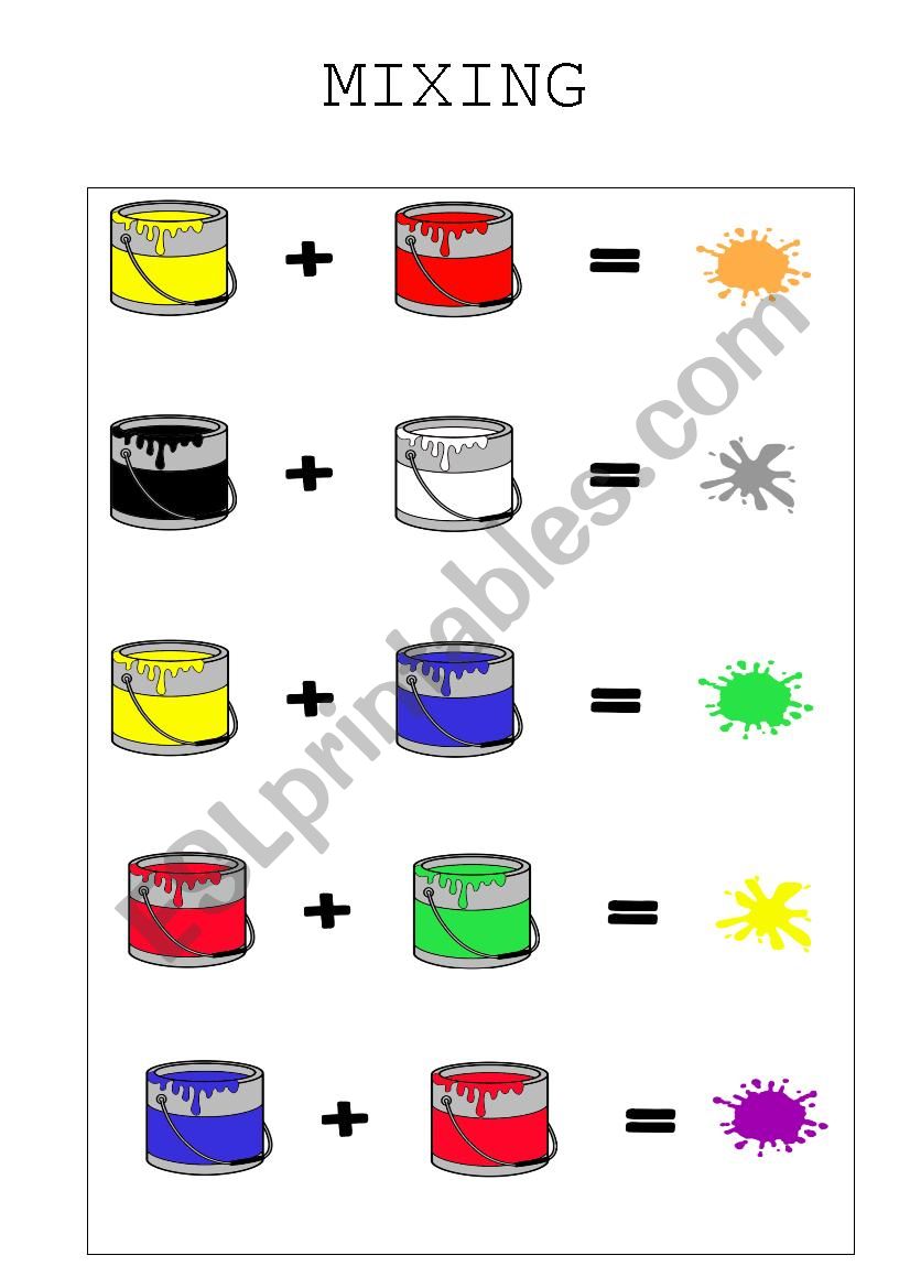 mixing colours worksheet