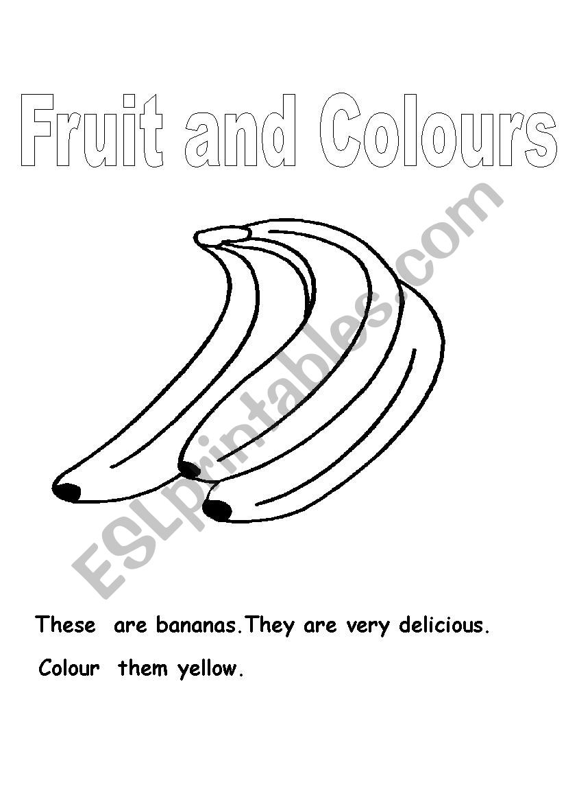 Frut and Colours worksheet