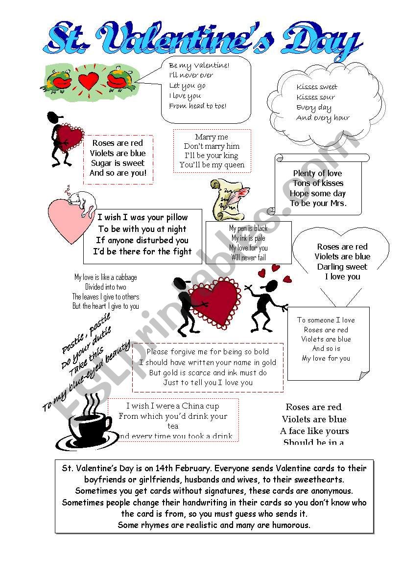 St. Valentines Day worksheet