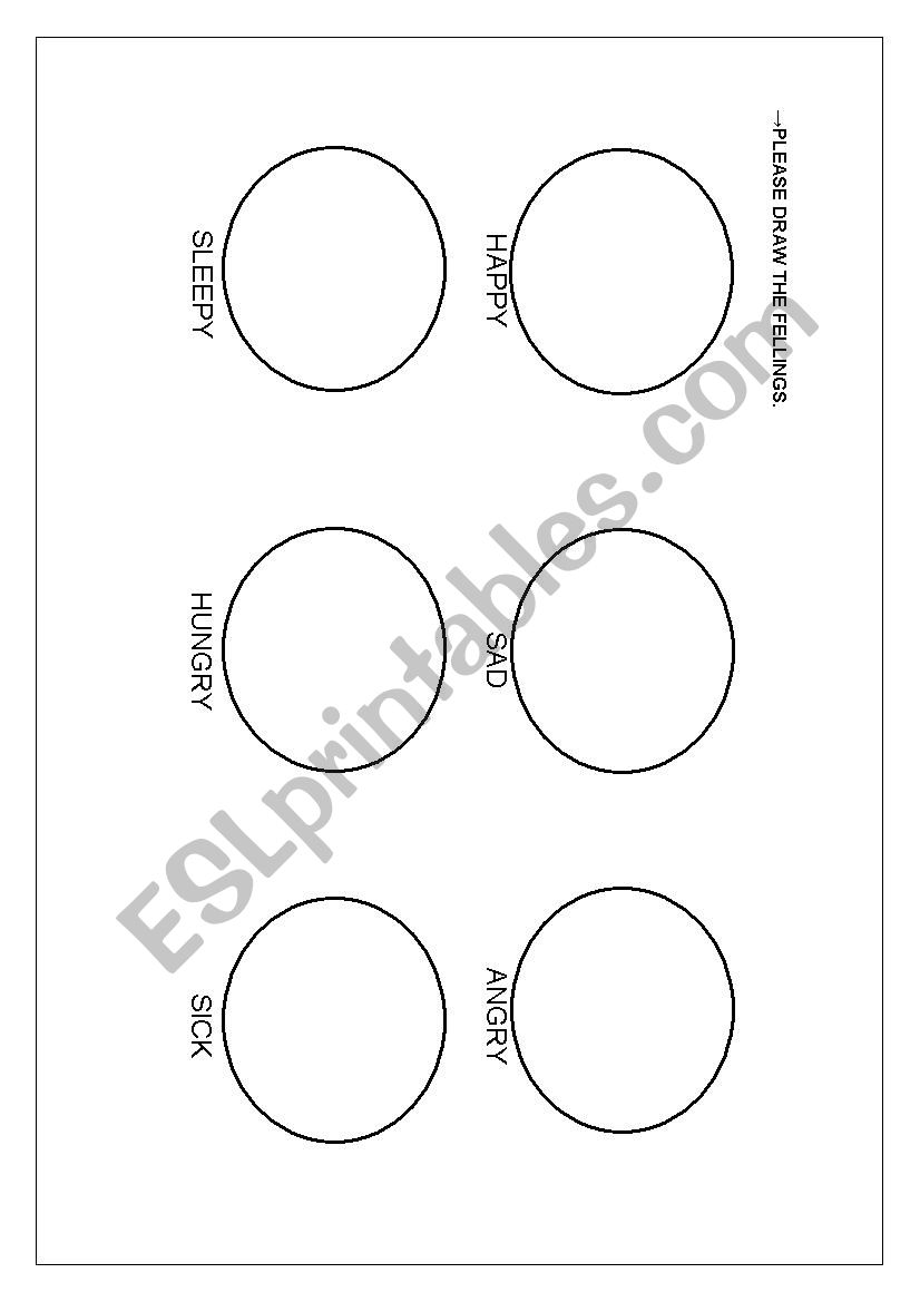 Feelings worksheet