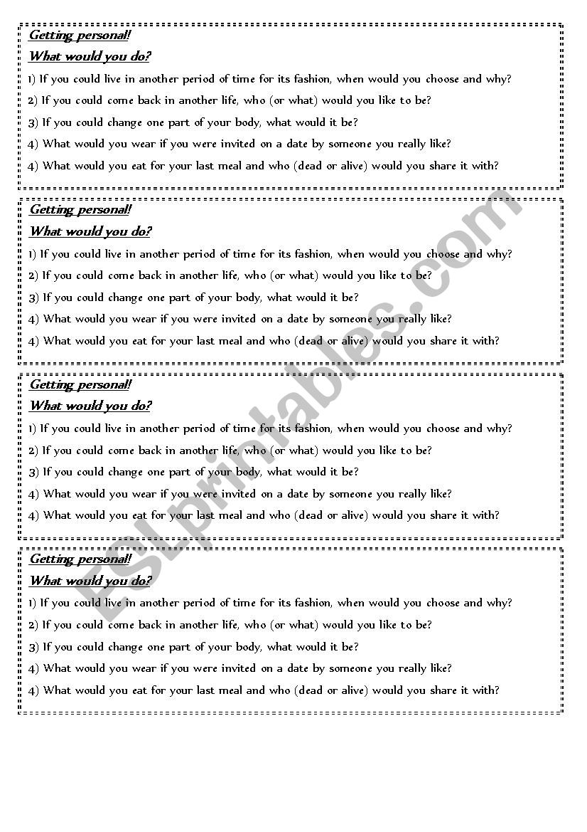 Would worksheet