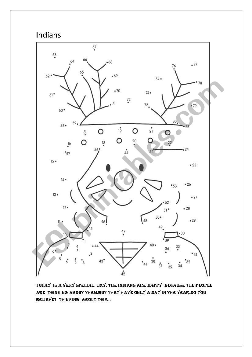 Indians worksheet