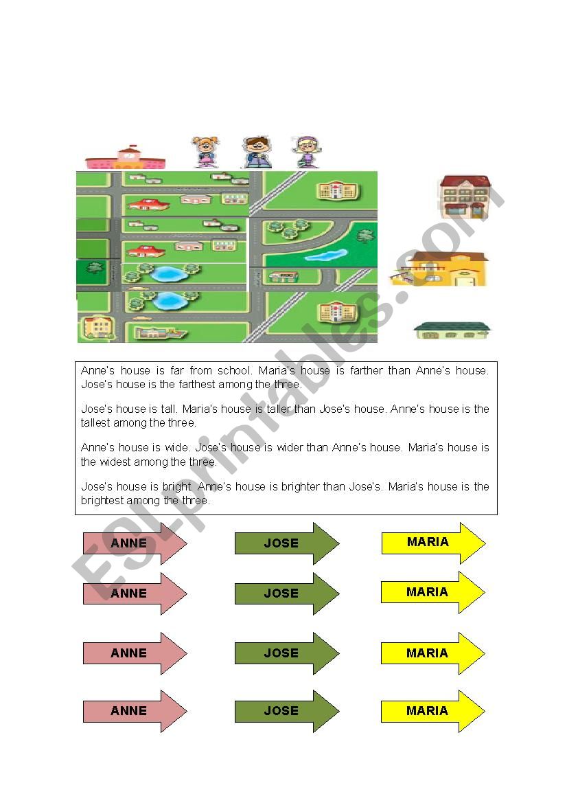 Degrees of Adjectives worksheet