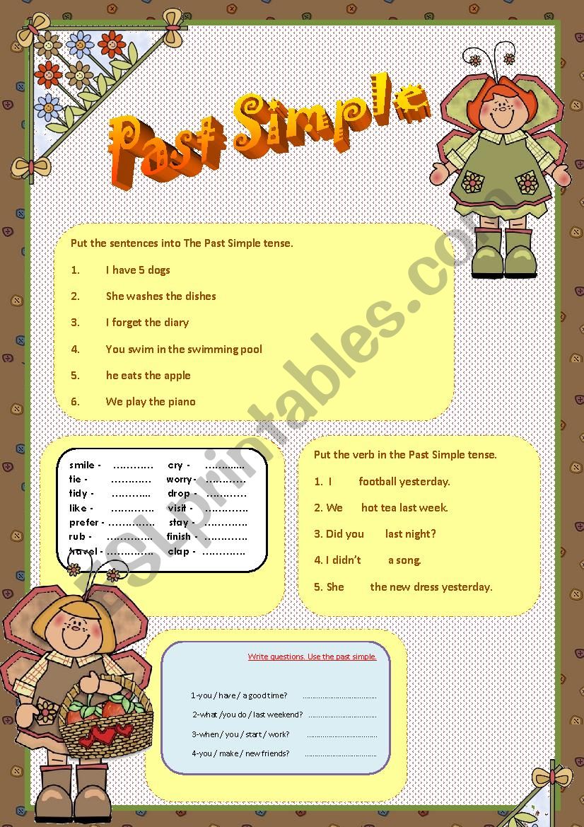 Past simple  worksheet