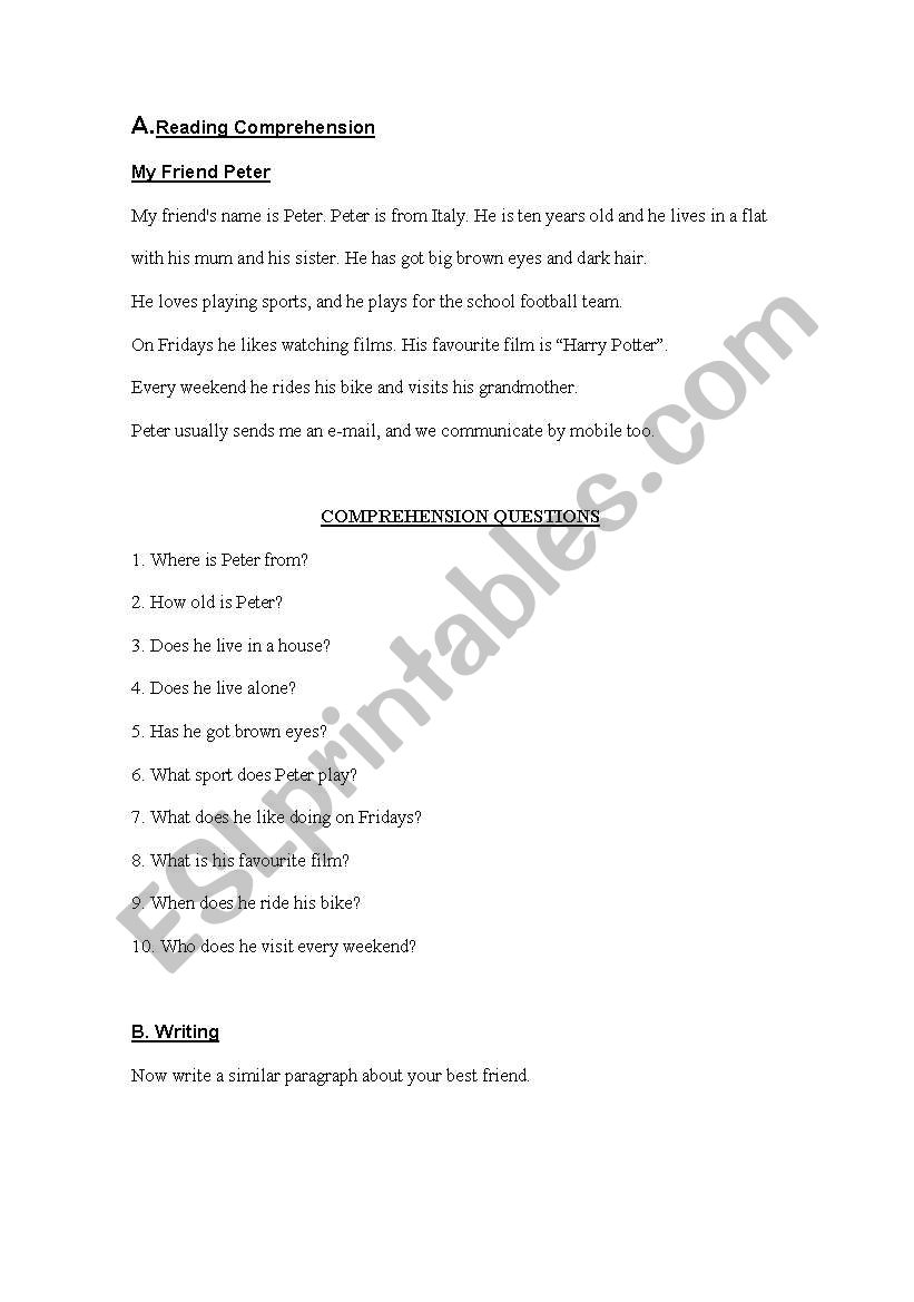 revision grammar worksheet