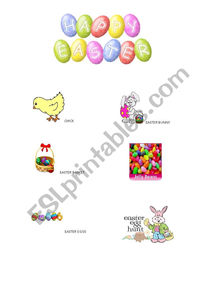 BASIC EASTER VOCABULARY worksheet