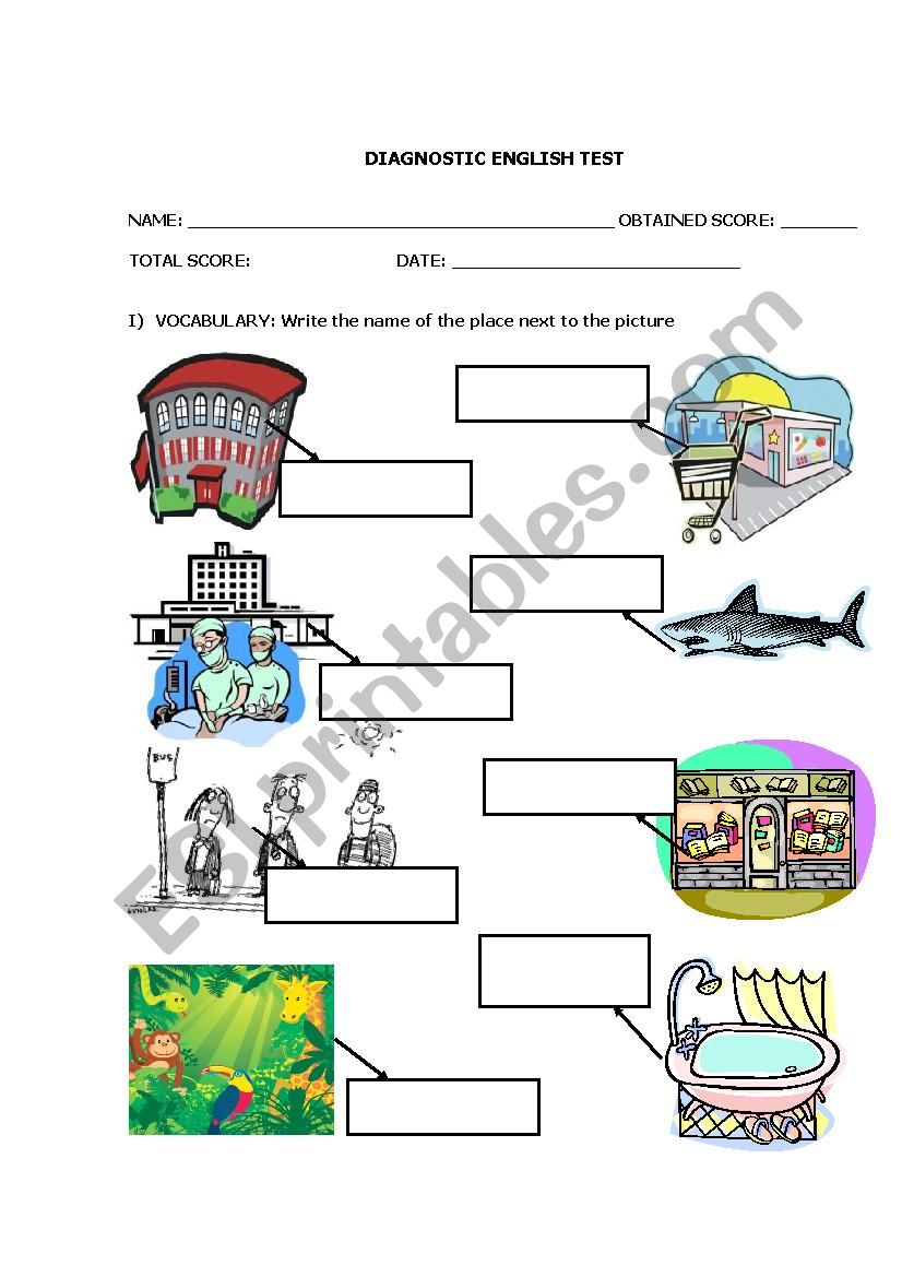 test 5th grade worksheet