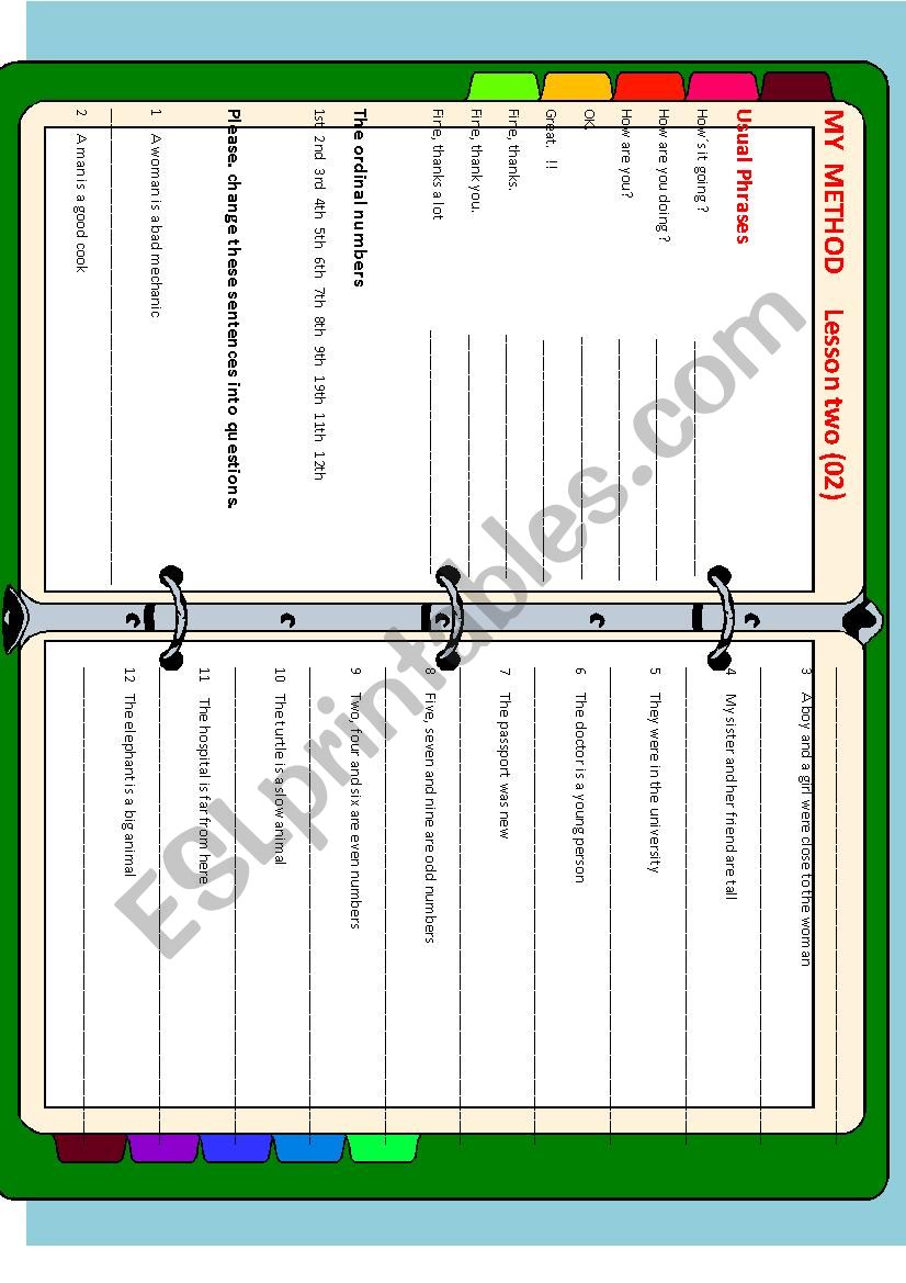 My English Method in 100 Lessons