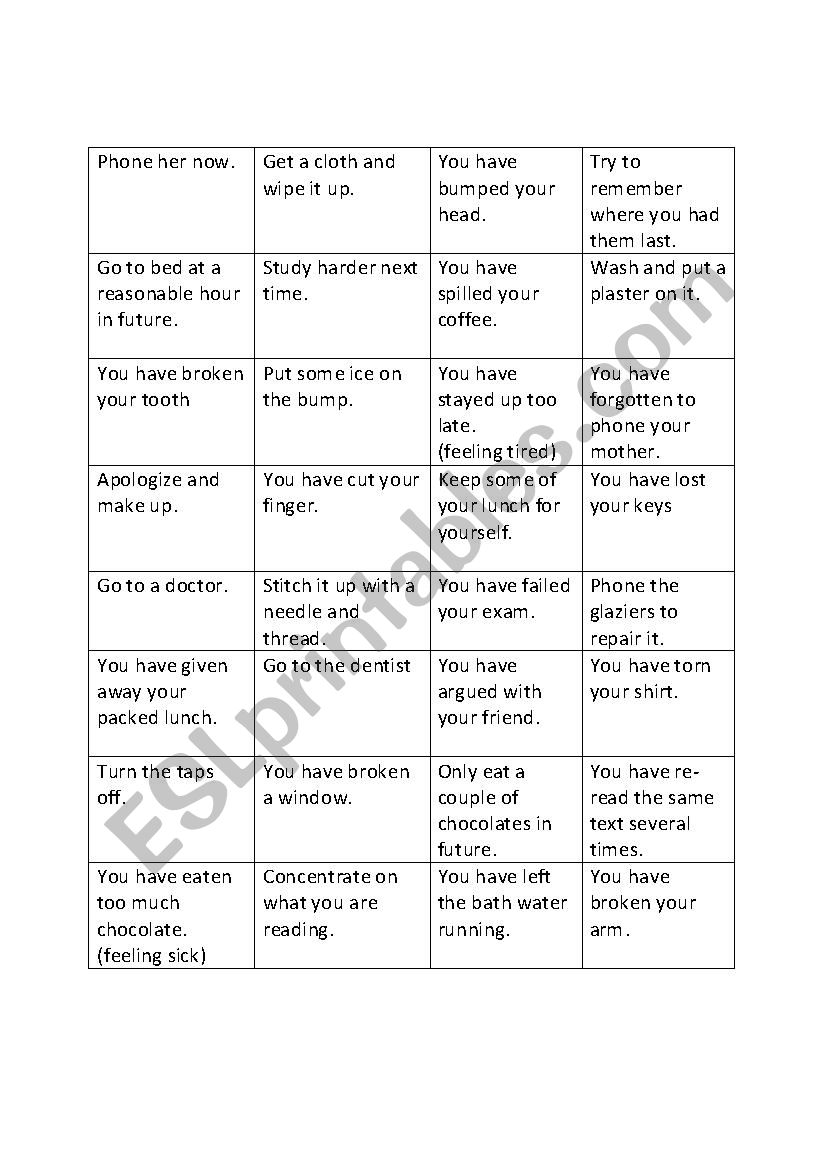 Practice of Present Perfect and Imperatives