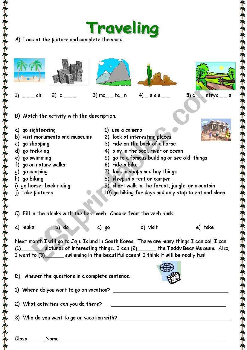 traveling-esl-worksheet-by-sandysni