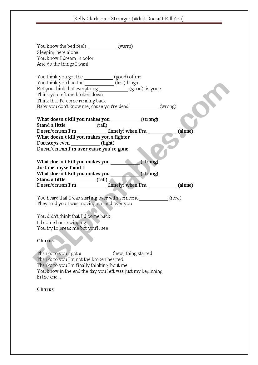 Song Activity - Stronger Kelly Clarkson